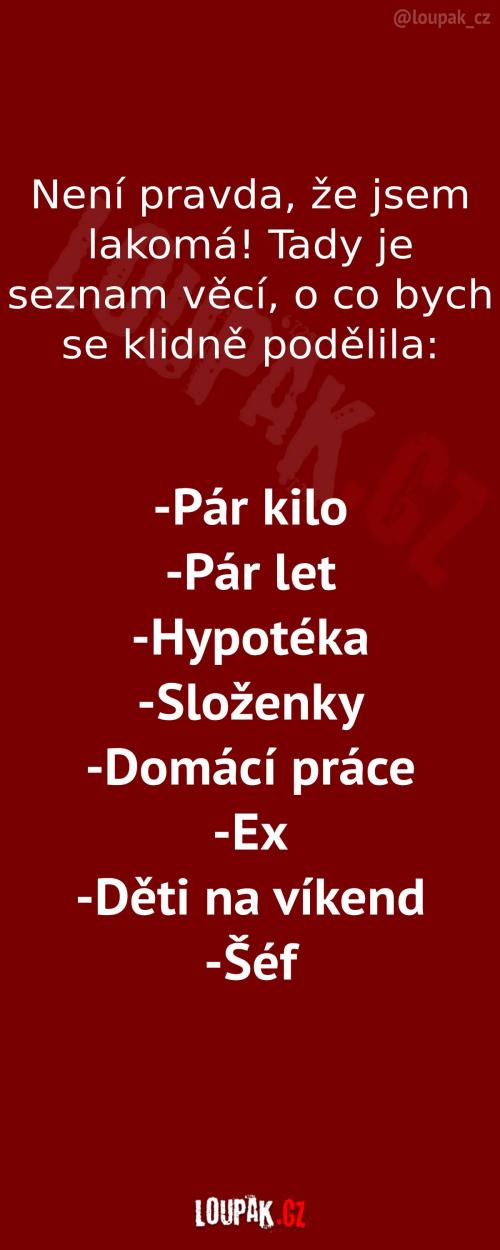  O co bych se ráda podělila 