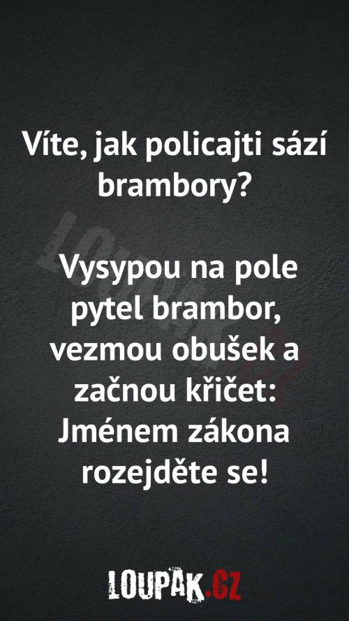  Jak policajti sází brambory 