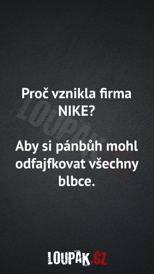  Proč vůbec vznikla firma nike 