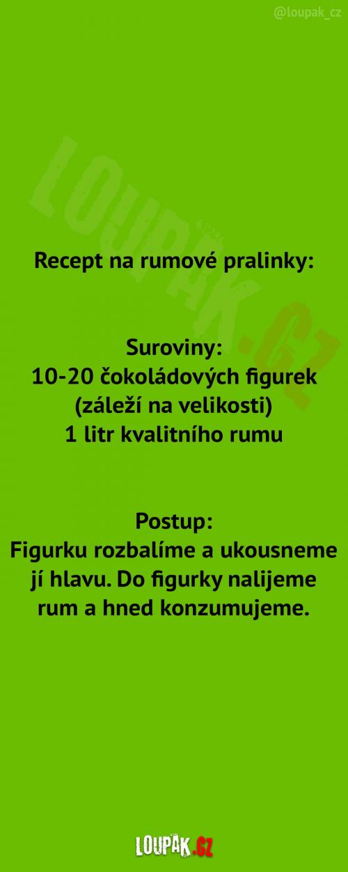  Recept na rumové pralinky  