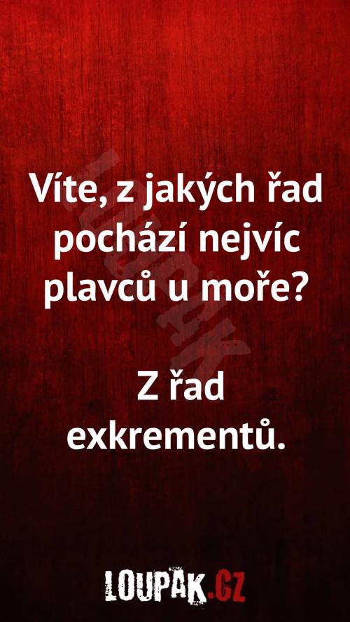  Z jakých řad pochází nejvíc plavců 