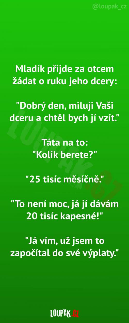  Zdá se mu jeho plat příliš nízký 