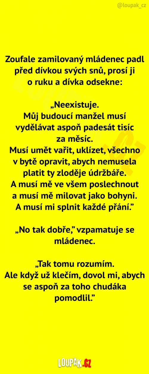 Zoufale zamilovaný mládenec Zoufale zamilovaný mládenec