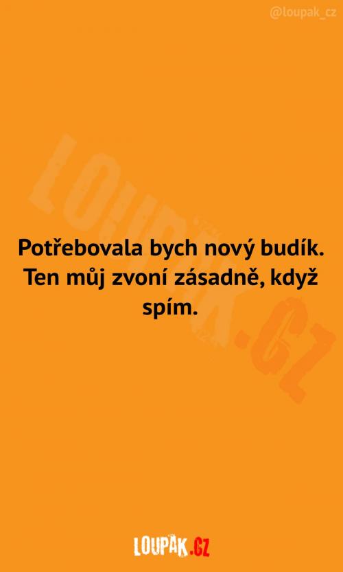  Nutně potřebuji nový budík 