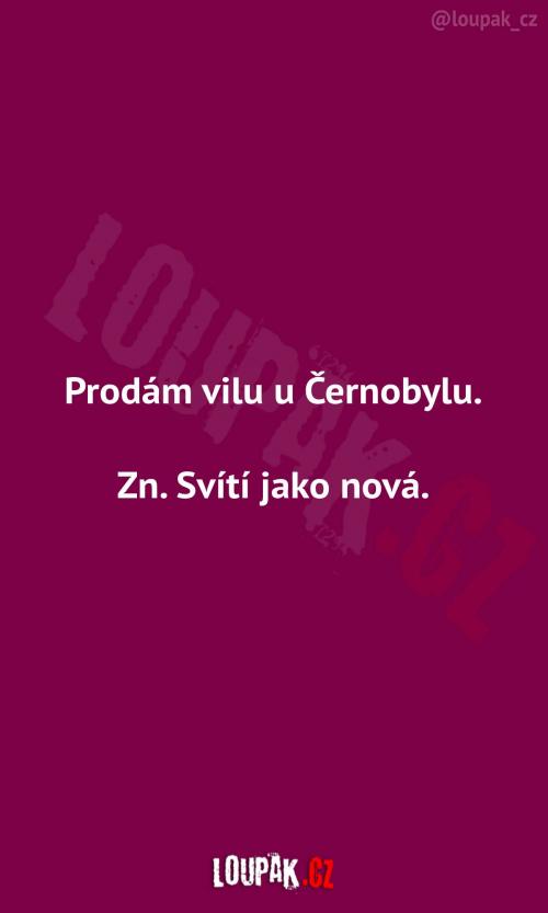 Prodám vilu u Černobylu