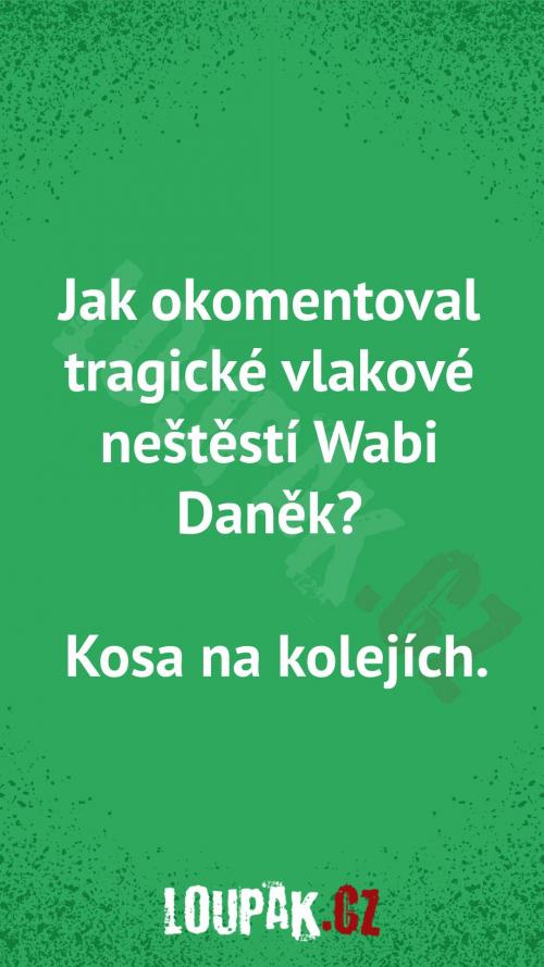  Jak okomentoval tragické vlakové neštěstí Wabi Daněk? 