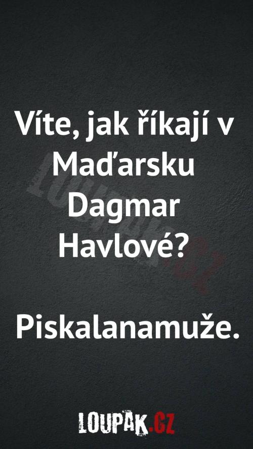  Jak se říká v Maďarsku Dagmar Havlové 