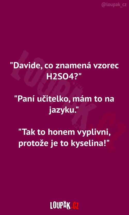  David a chemický vzorec 