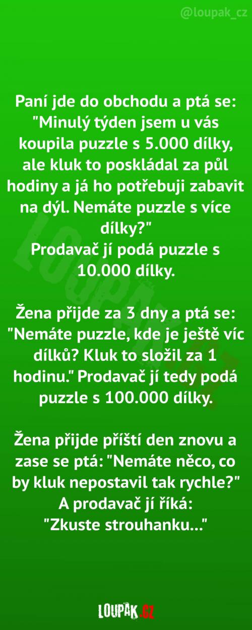  Puzzle akorát pro syna 