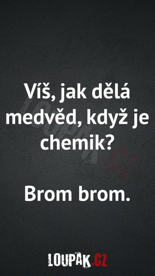  Jak dělá medvěd, když je chemik 