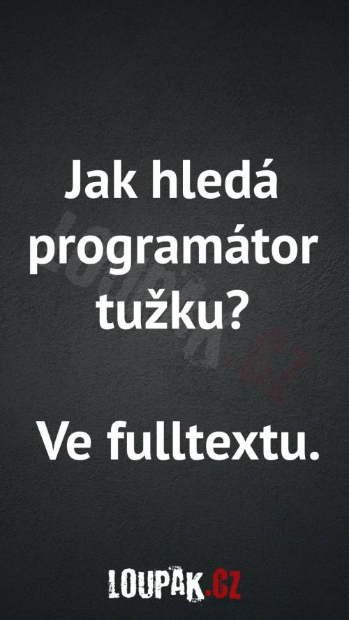  Jak hledá programátor tužku 