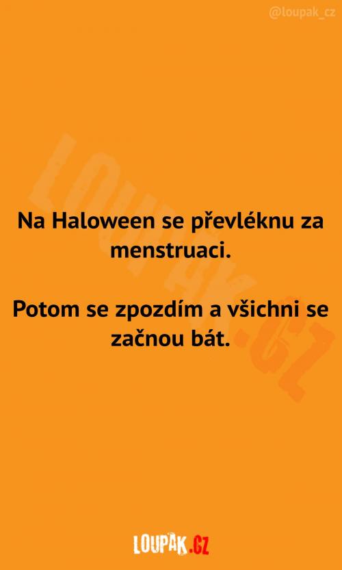 Haloweenský kostým menstruace