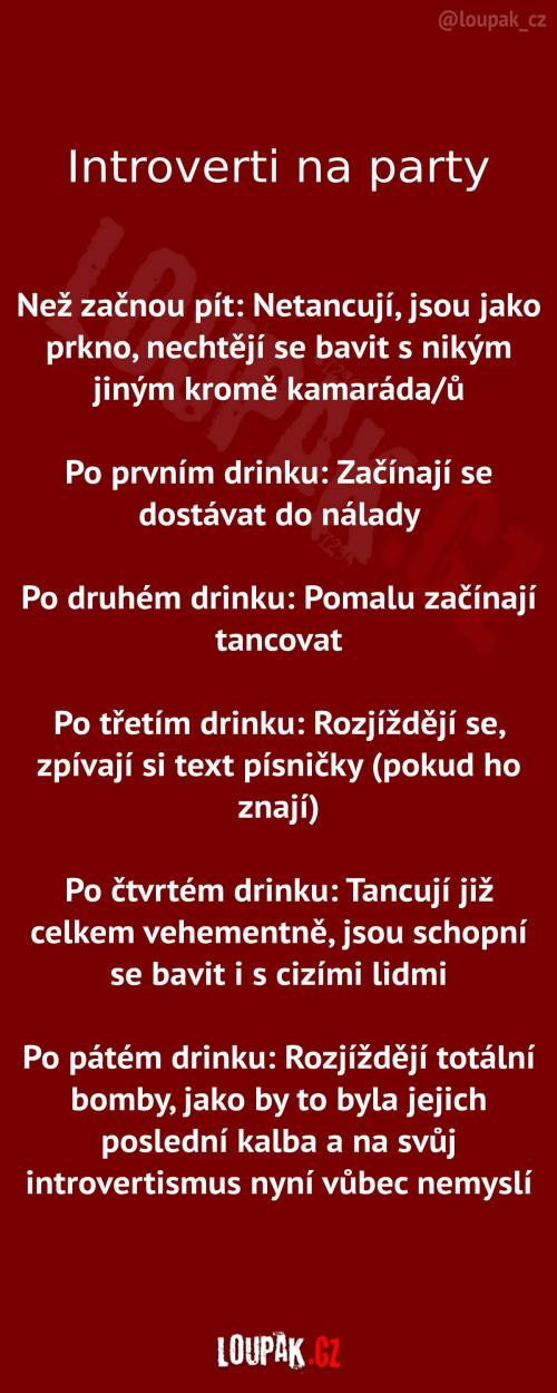  Introverti vs. alkohol na party 