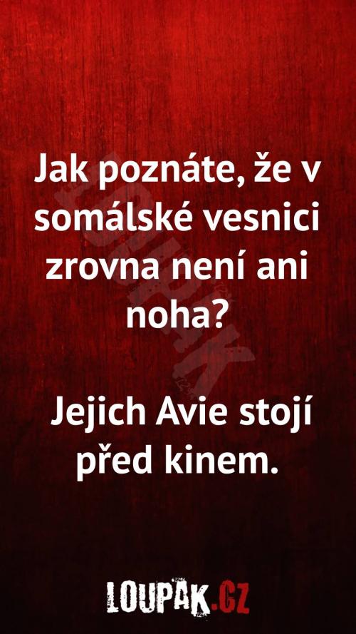  Jak poznáte, že v somálské vesnici zrovna není ani noha 