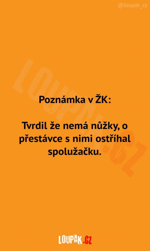 Tvrdil, že nemá nůžky