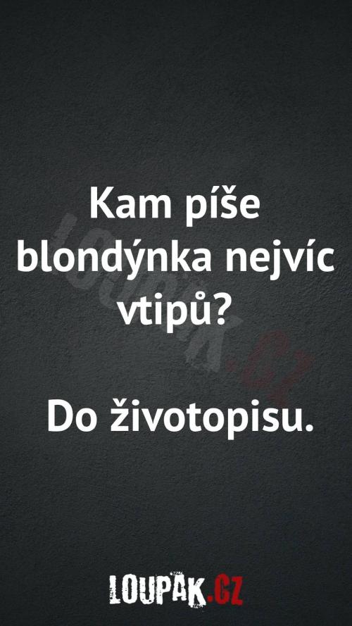  Kam píše blondýnka nejvíc vtipů 