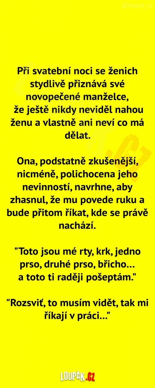  Stydlín při svatební noci  