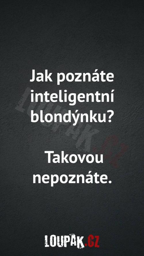  Jak poznat inteligentní blondýnku 