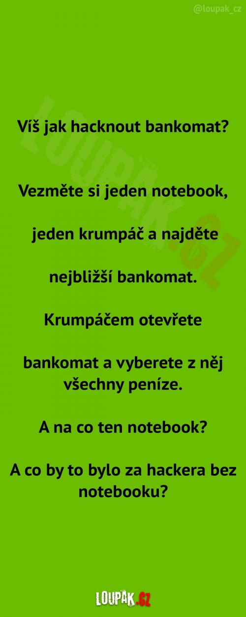 Jak hacknout bankomat