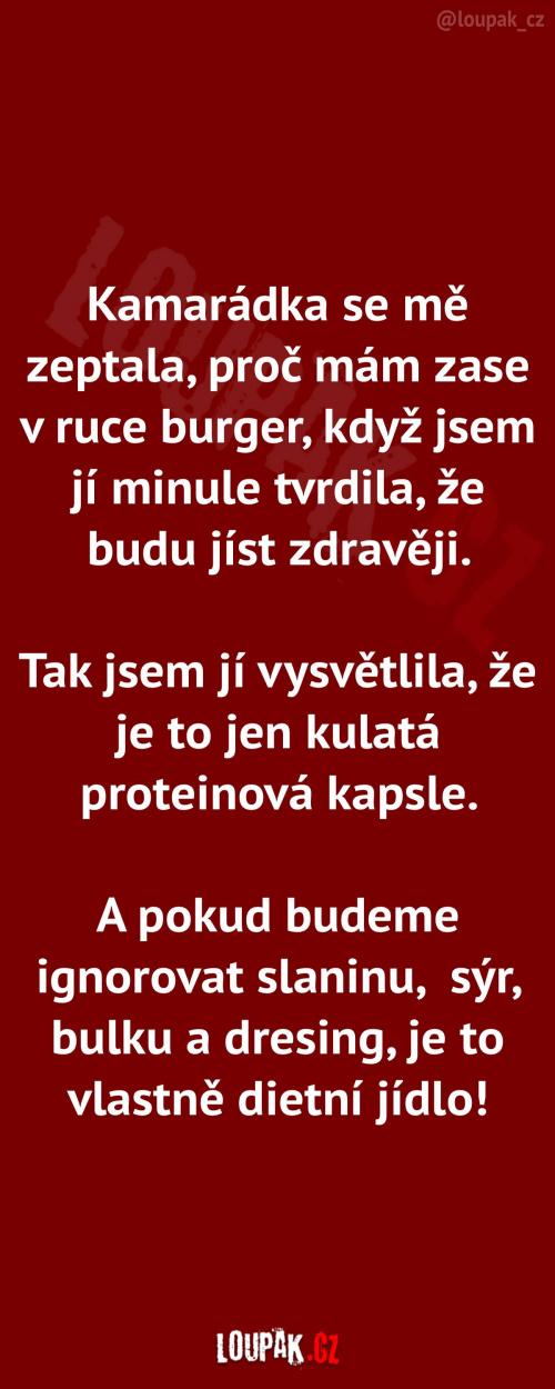  Burger je v podstatě dieta 