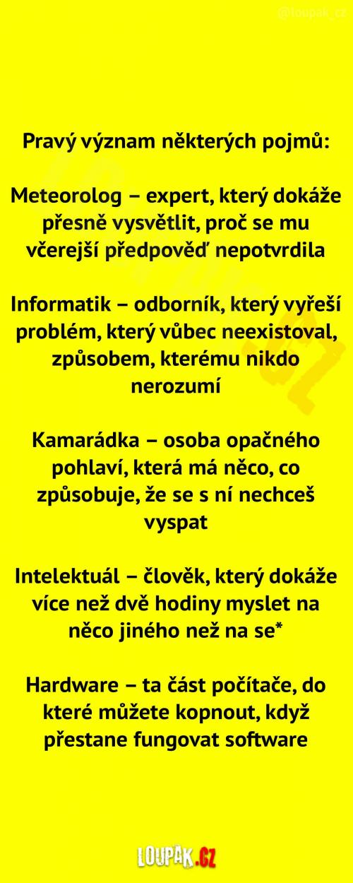 Pravý význam některých pojmů 