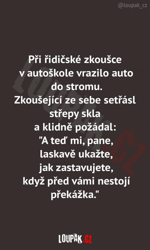 To bylo určitě jen z nervozity