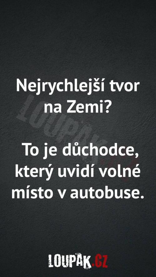 Nejrychlejší tvor na Zemi