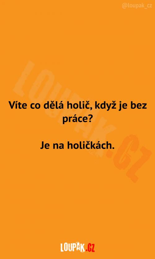  Holič, který je bez práce, je... 