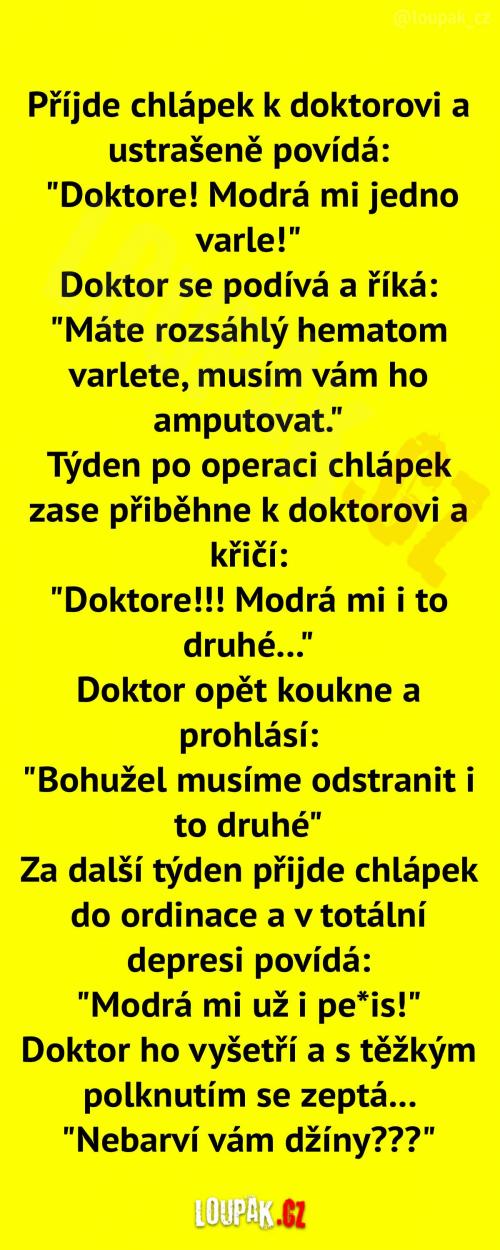  Vystrašený chlápek u doktora 