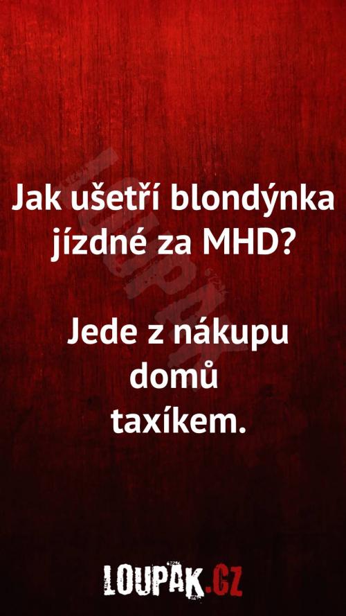  Jak ušetří blondýnka jízdné za MHD 