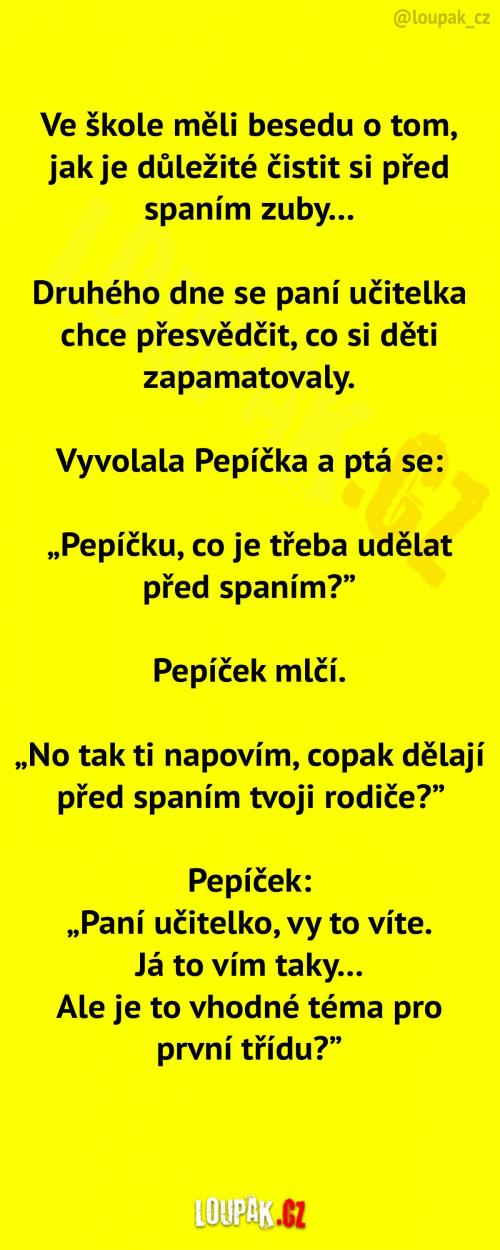 Copak je třeba udělat před spaním?