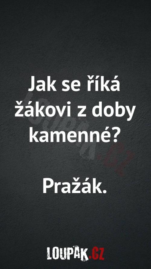 Jak se říká žákovi z doby kamenné Jak se říká žákovi z doby kamenné
