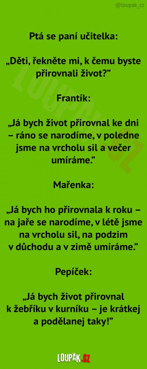  K čemu by děti přirovnaly život?! 