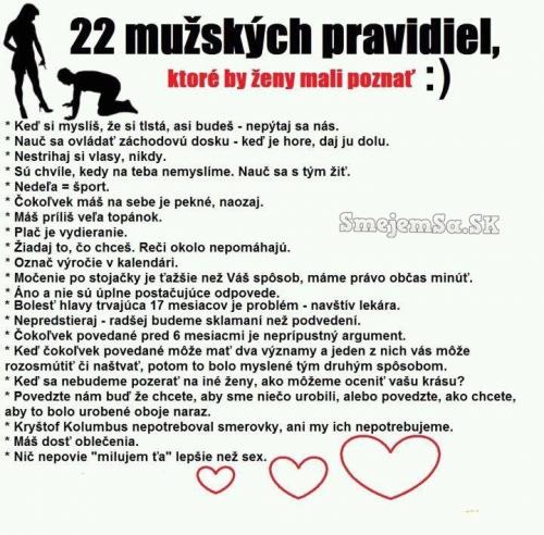  22 mužských pravidel 