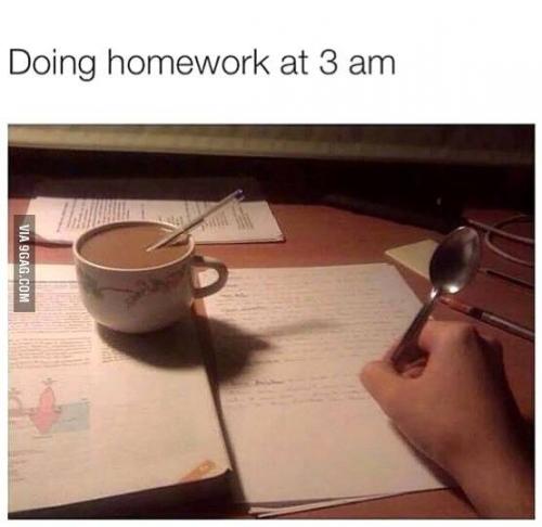 Homework at 3 pm