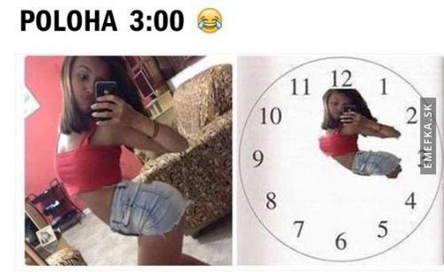  Poloha 3:00 