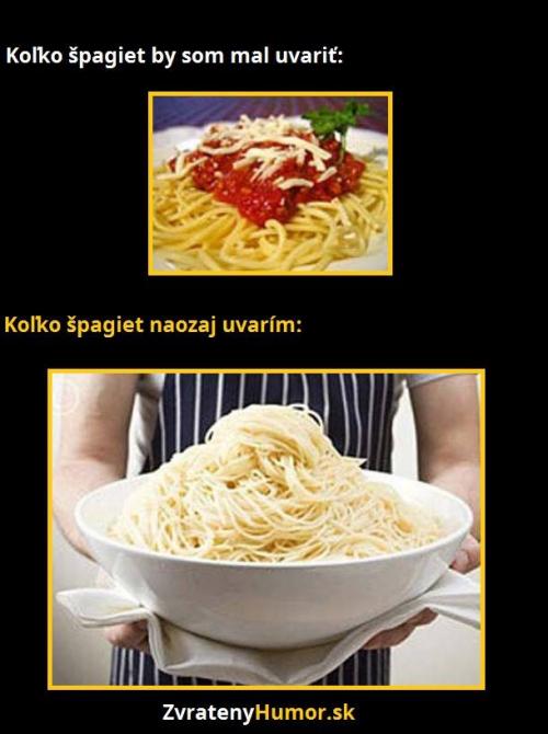  Realita toho, když vařím špagety 