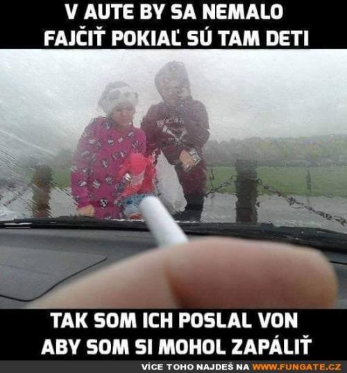  V autě by se nemělo kouřit, pokud 