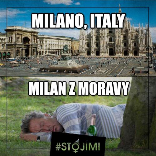  Město Milano z Itálie vs. Milan z Moravy 
