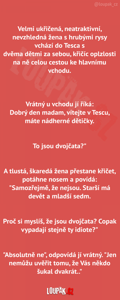  Velmi ukřičená žena jde do Tesca 