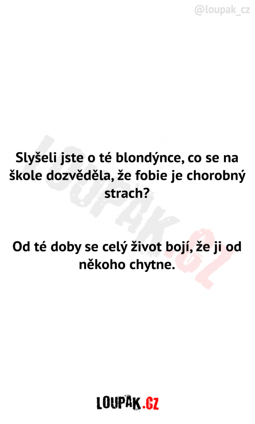  Blondýnka a pravda o fobiích 