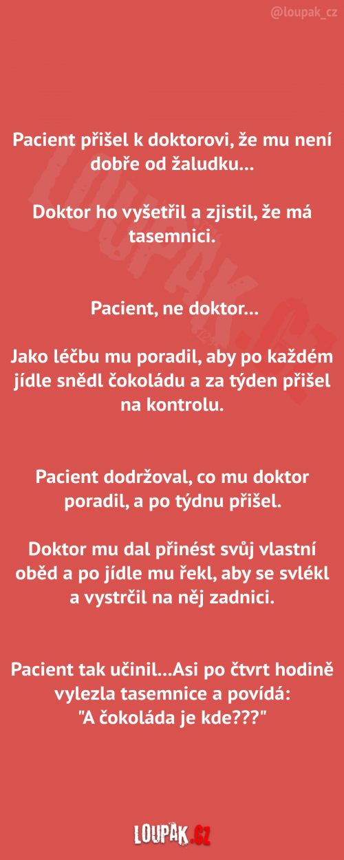 Pacient přišel k doktorovi