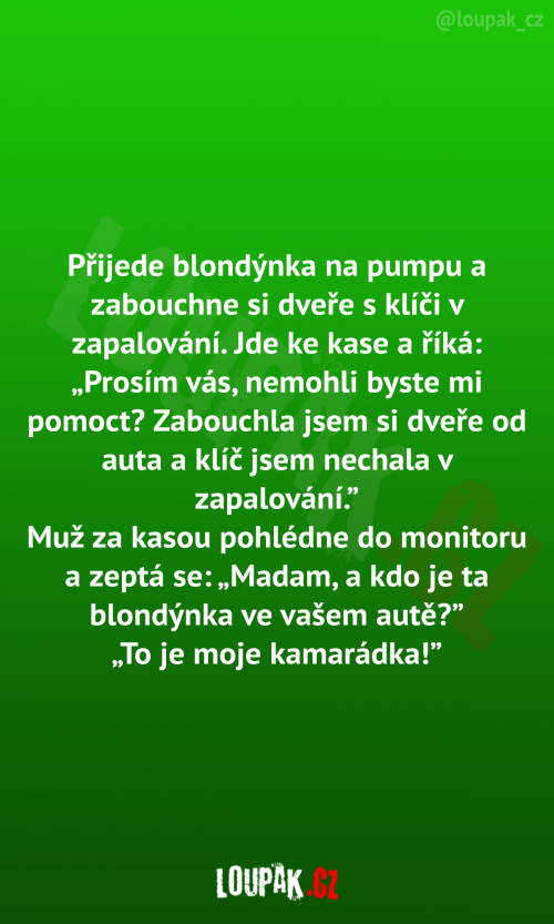  Blondýnka přijde na pumpu 