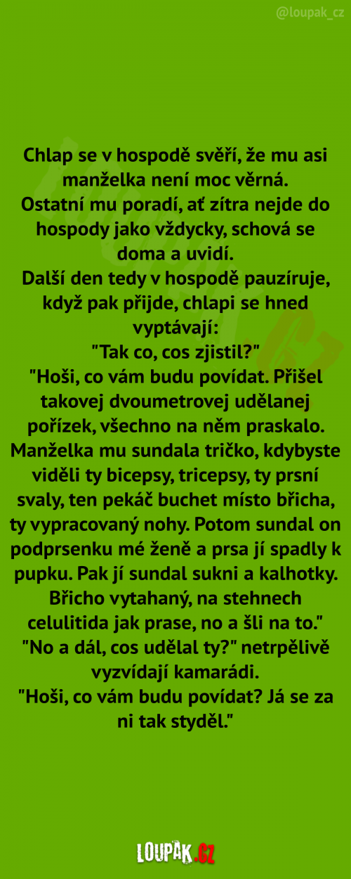  Chlap se v hospodě svěří 