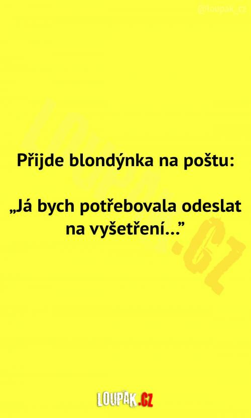  Blondýnka na poště... 