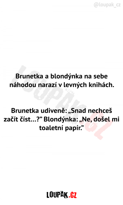  Blondýnka a brunetka v levných knihách 