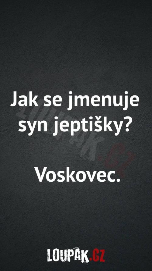  Jak se jmenuje syn jeptišky 