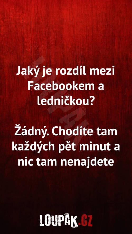  Rozdíl mezi Facebookem a ledničkou 