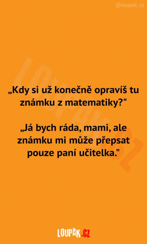 Opravit známku nelze