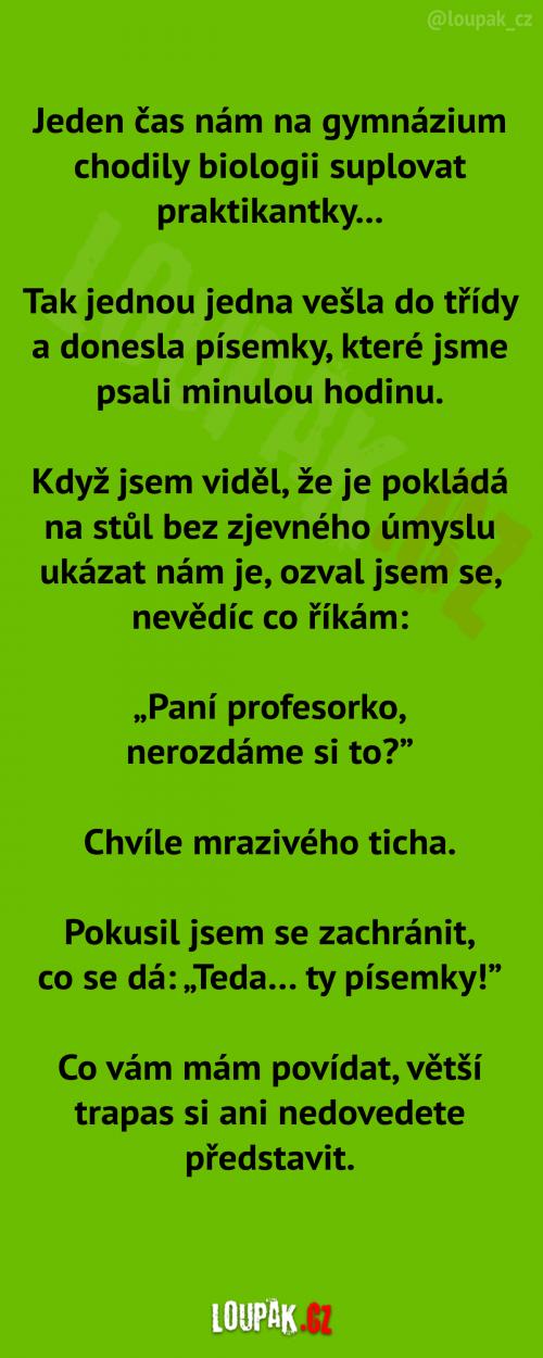  Trapas na hodině biologie 